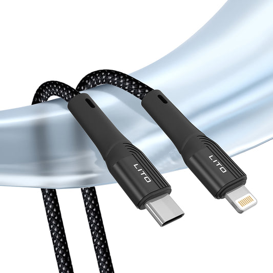 Cavo Dati e Ricarica USB-C - Lightning Lito LD14CL, 30W, 1m, Nero