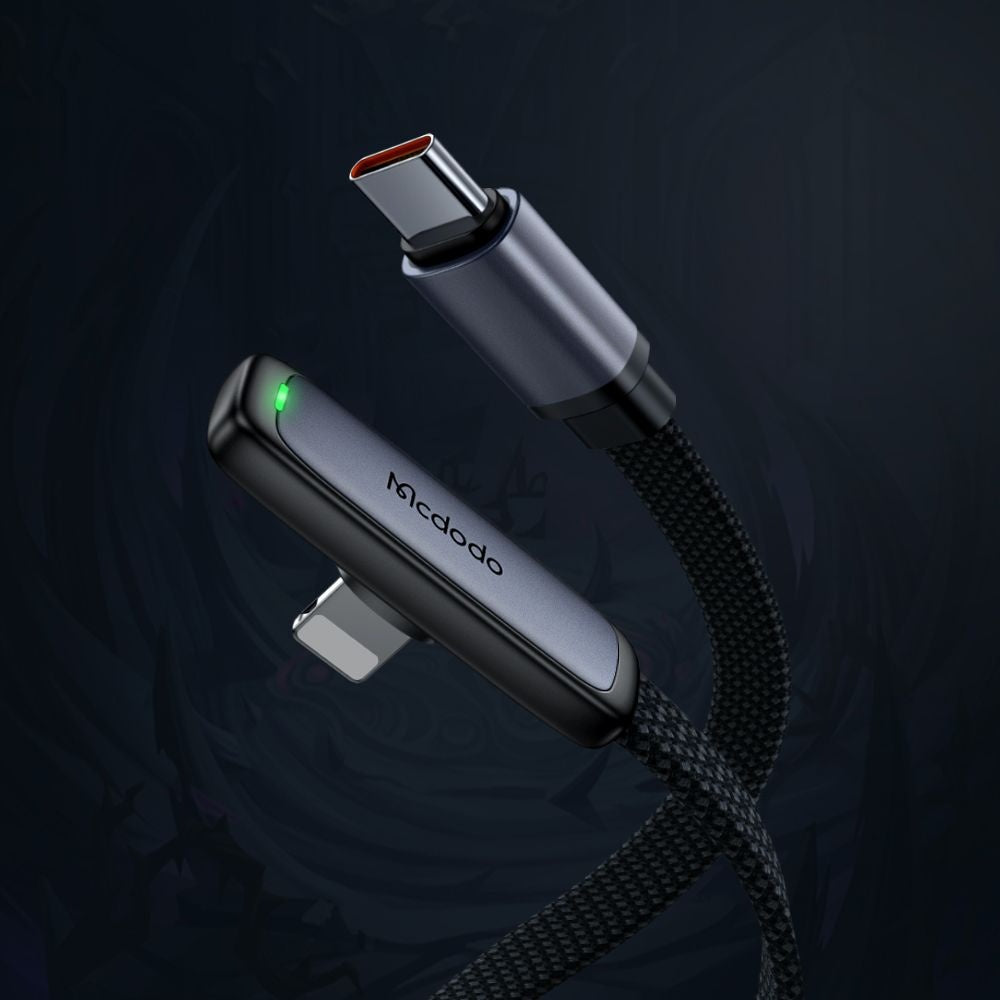 Cavo Dati e Ricarica USB-C - Lightning McDodo CA-3350 Angled, 36W, 1.2m, Nero