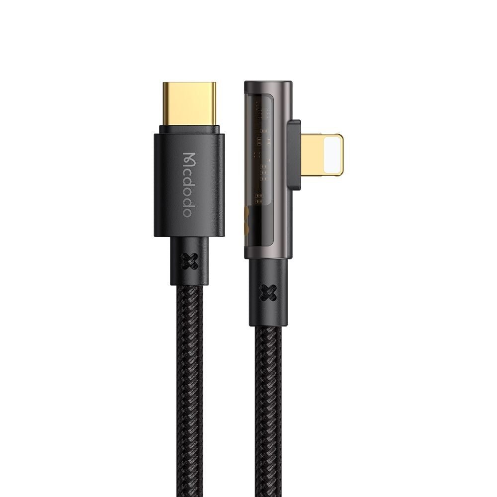 Cavo Dati e Ricarica USB-C - Lightning McDodo CA-3390 Angled, 36W, 1.2m, Nero