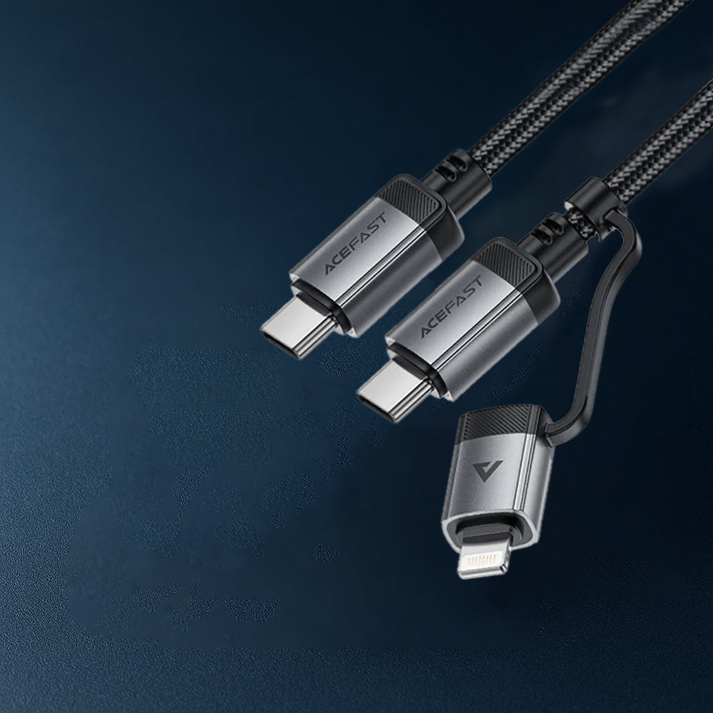 Cavo Dati e Ricarica USB-C - Lightning / USB-C Acefast C20-01, 60W, 1.2m, Nero