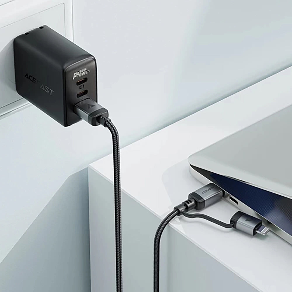 Cavo Dati e Ricarica USB-C - Lightning / USB-C Acefast C20-01, 60W, 1.2m, Nero