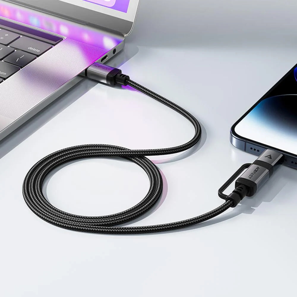 Cavo Dati e Ricarica USB-C - Lightning / USB-C Acefast C20-01, 60W, 1.2m, Nero