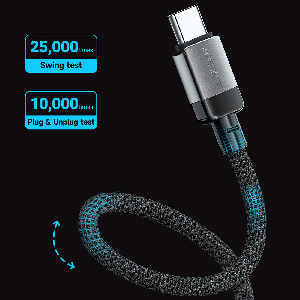 Cavo Dati e Ricarica USB-C - USB-C Acefast C9-03, 60W, 1.2m, Nero
