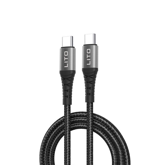 Cavo Dati e Ricarica USB-C - USB-C Lito LD08CC, 60W, 1m, Nero