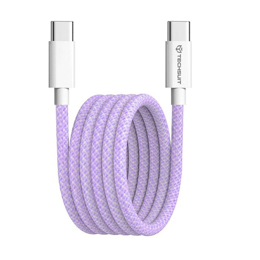 Cavo Dati e Ricarica USB-C - USB-C Techsuit PCB114D, 60W, 1m, Viola
