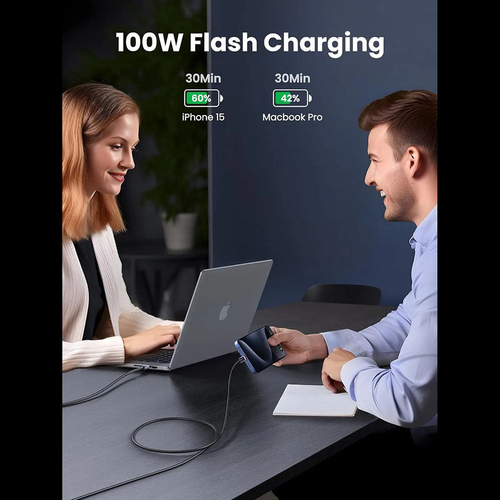 Cavo Dati e Ricarica USB-C - USB-C UGREEN L512, 100W, 1m, Grigio