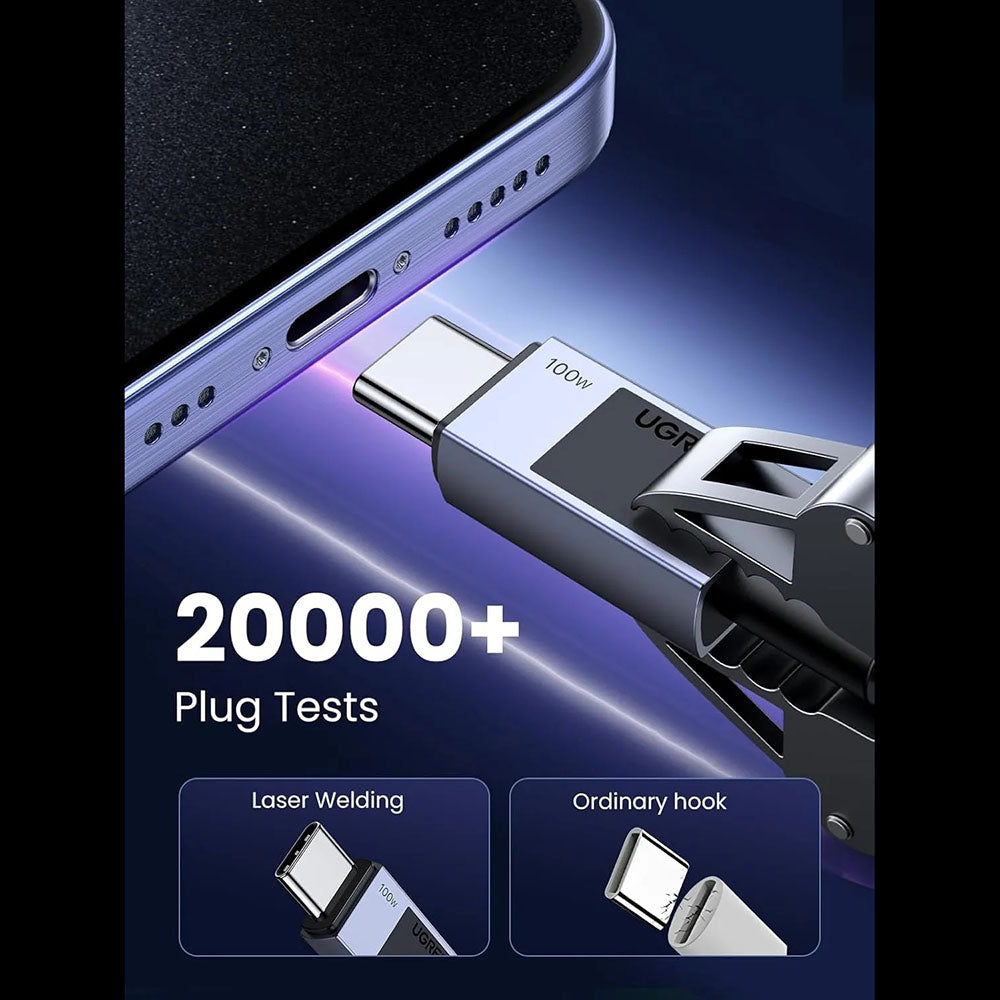Cavo Dati e Ricarica USB-C - USB-C UGREEN L512, 100W, 1m, Grigio