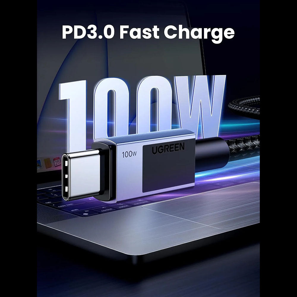Cavo Dati e Ricarica USB-C - USB-C UGREEN L512, 100W, 1m, Grigio