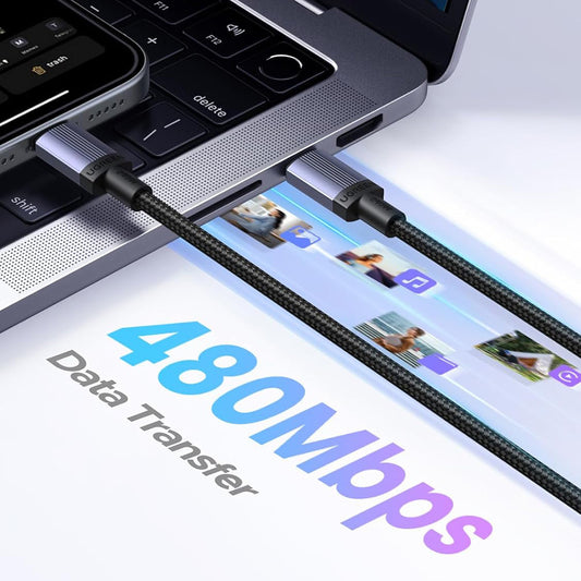 Cavo Dati e Ricarica USB-C - USB-C UGREEN L532, 240W, 0.5m, Grigio