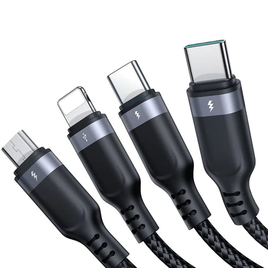Cavo di ricarica USB-A - Lightning / microUSB / 2 x USB-C Joyroom S-1T4018A18 4in1, 20W, 1,2 m, nero