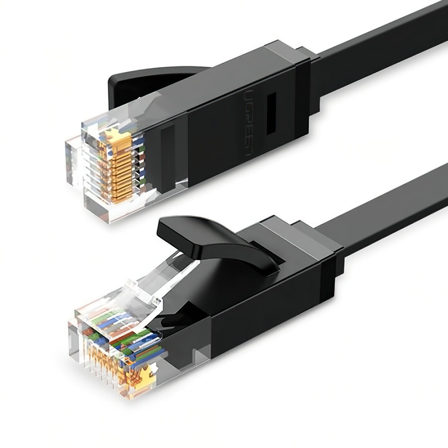 Cavo Retea UGREEN NW102 Flat, UTP, Cat6, 2m, Nero