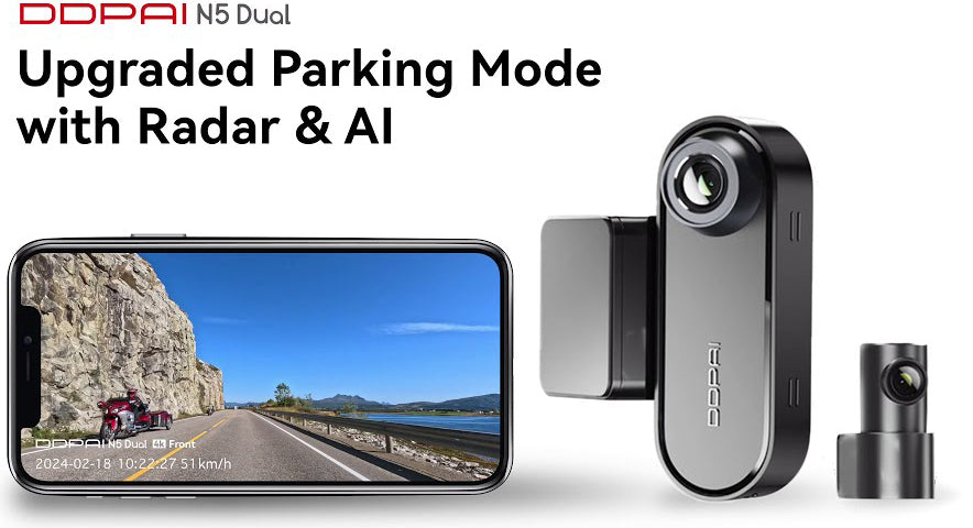 Telecamera Auto Anteriore e Posteriore DDPAI N5 Dual, 4K, Wi-Fi, GPS, AI