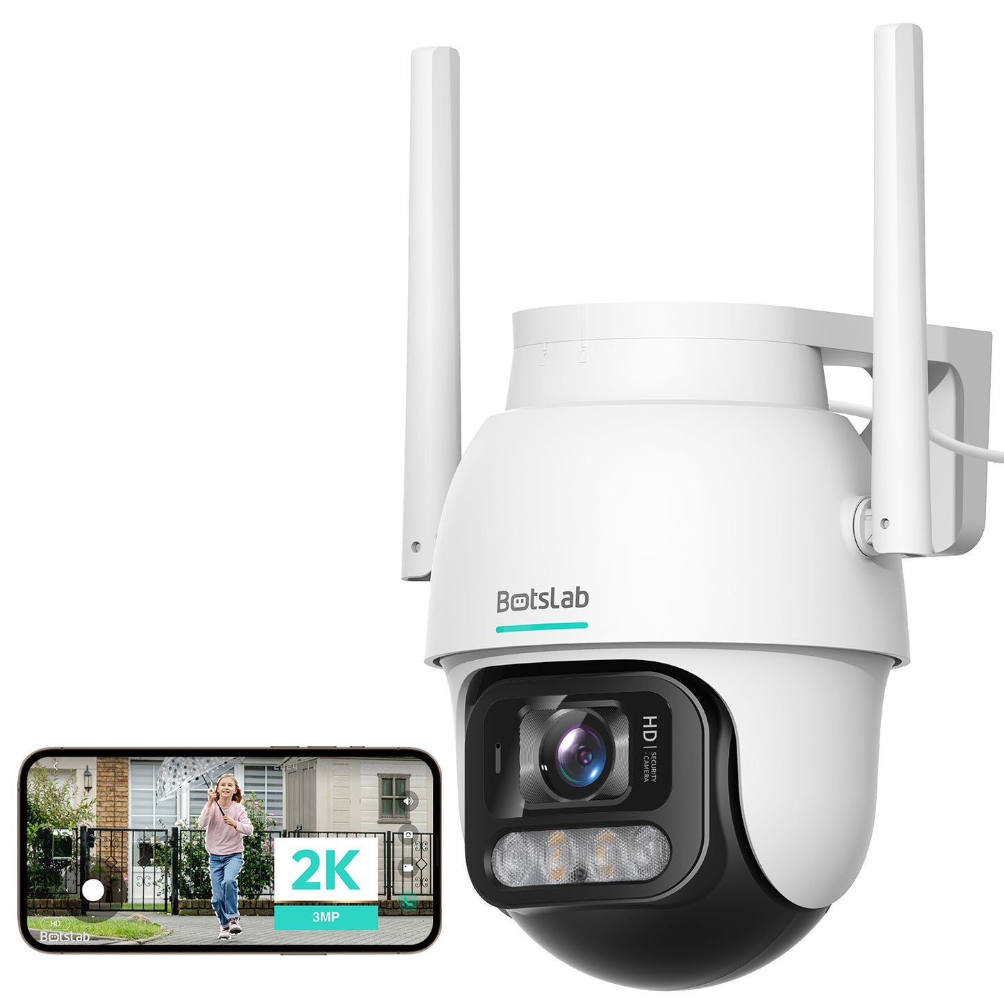 Telecamera di sorveglianza Botslab W311, Wi-Fi, 2K, IP66, per esterni