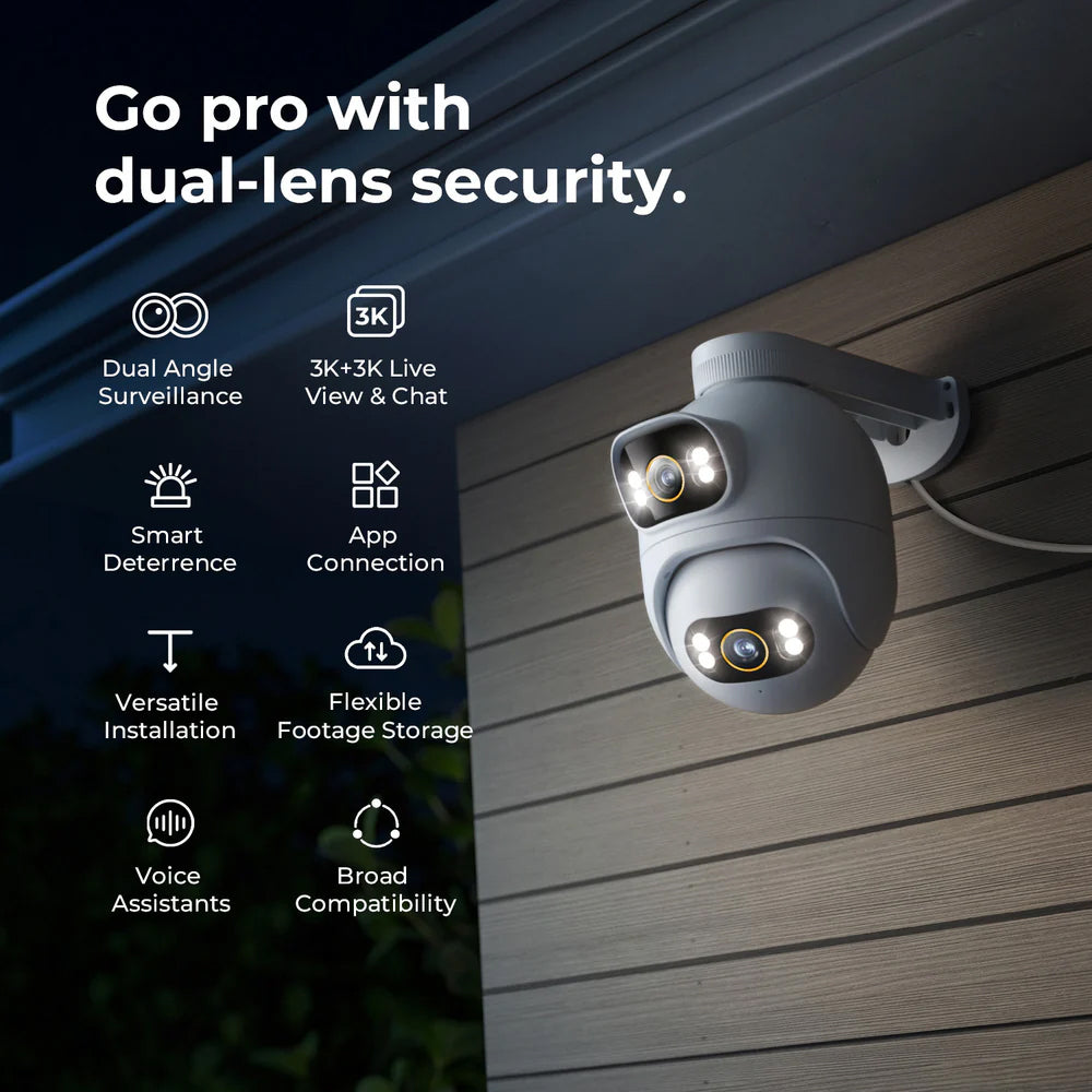 Telecamera di Sorveglianza iMILAB EC6 Dual, Wi-Fi, 3K, IP66, Esterno CMSXJ68A