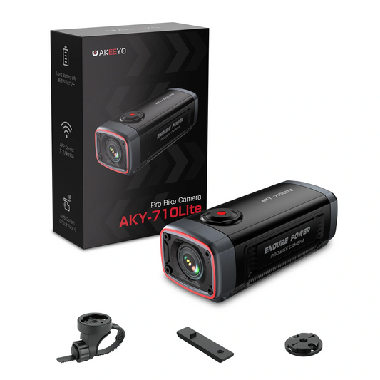 Camera Sport Akeeyo 710 Lite per Bicicletta / Motocicletta, 2K, Wi-Fi, Nera