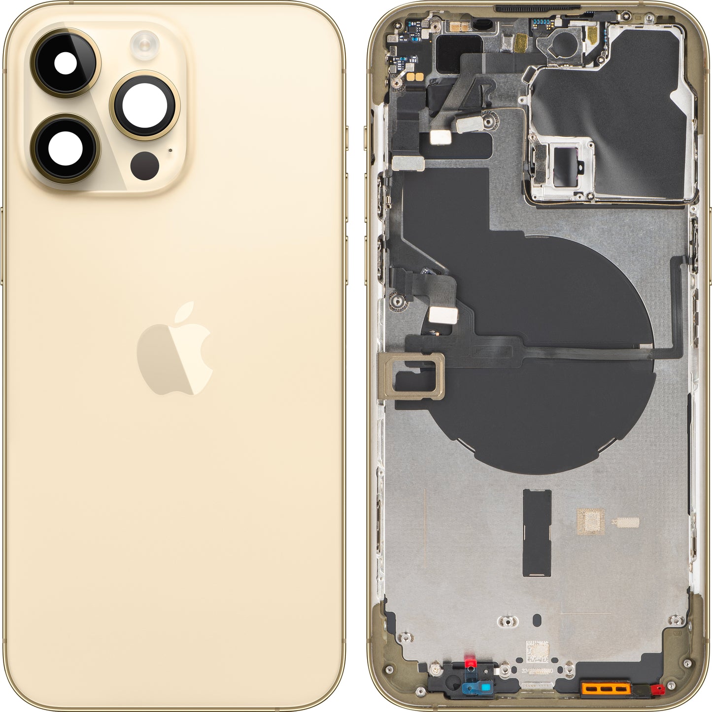 Copertura della batteria di Apple iPhone 14 Pro Max, con mezza custodia, oro, scambio