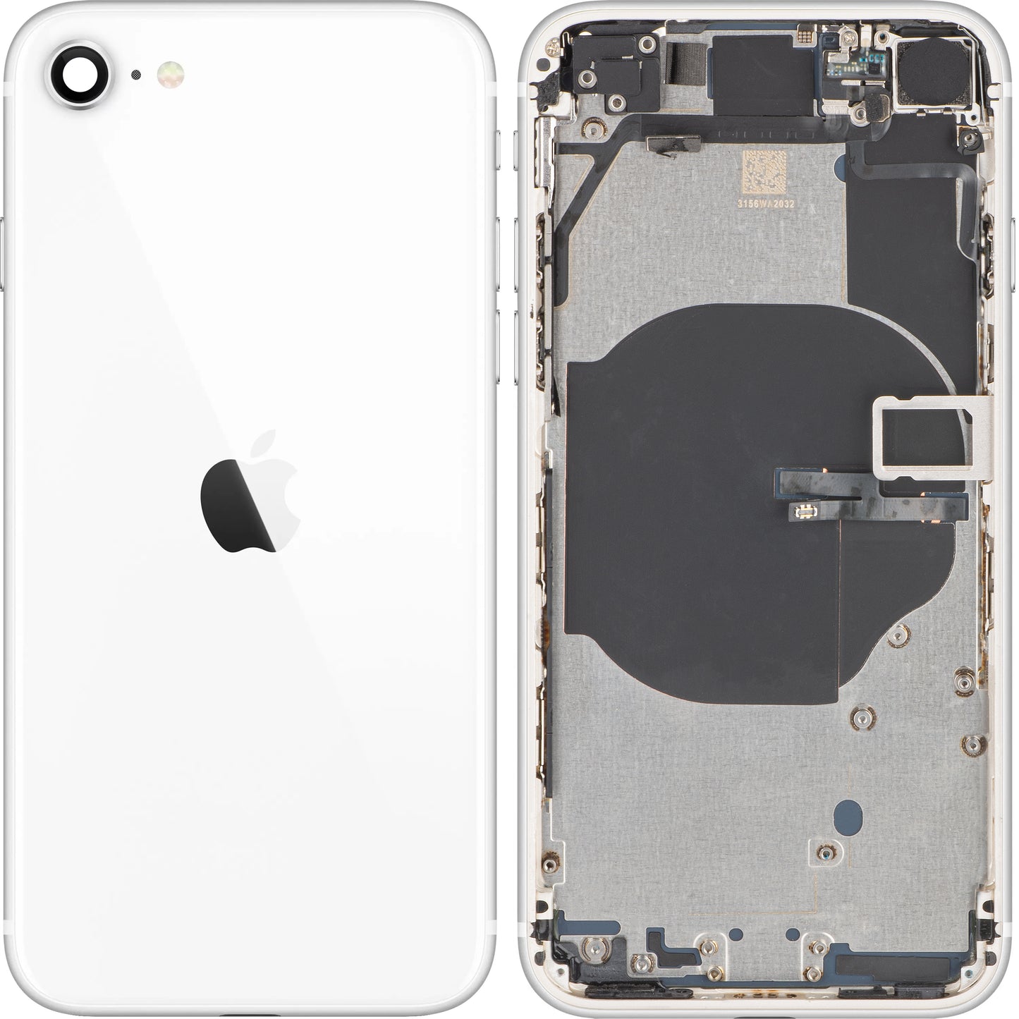 Coperchio della batteria Apple iPhone SE (2022), con custodia centrale, bianco (Starlight), sostituzione