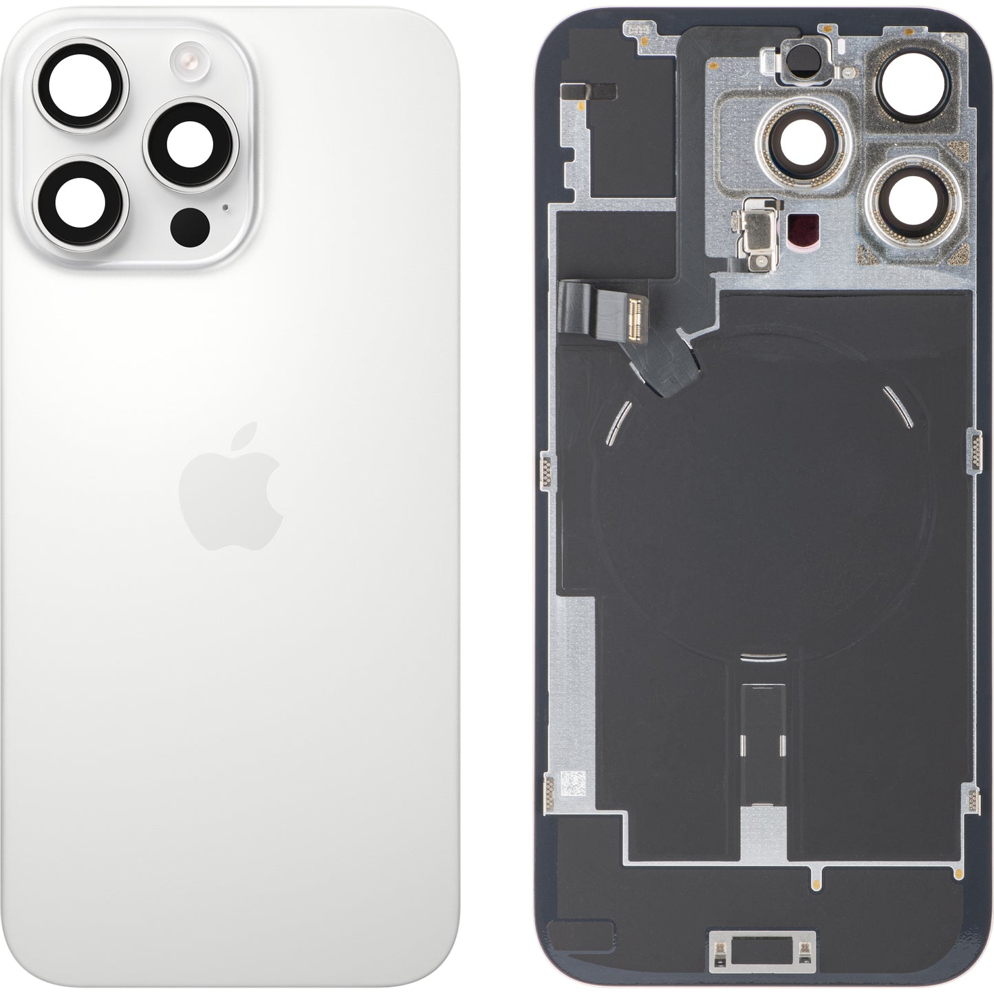 Cover Batteria Apple iPhone 16 Pro Max, Bianco (Titanio Bianco), Swap Premium