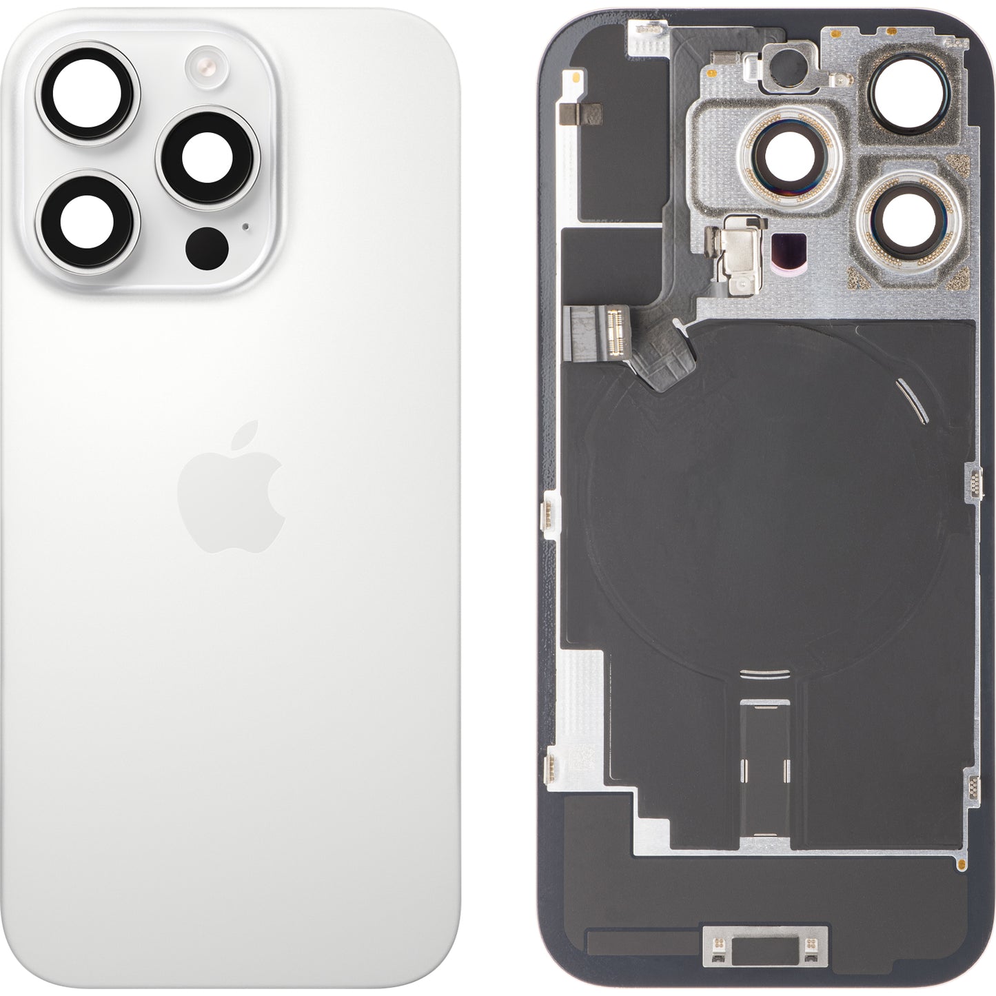 Copertura Batteria Apple iPhone 16 Pro, Bianco (Titanio Bianco), Swap Premium
