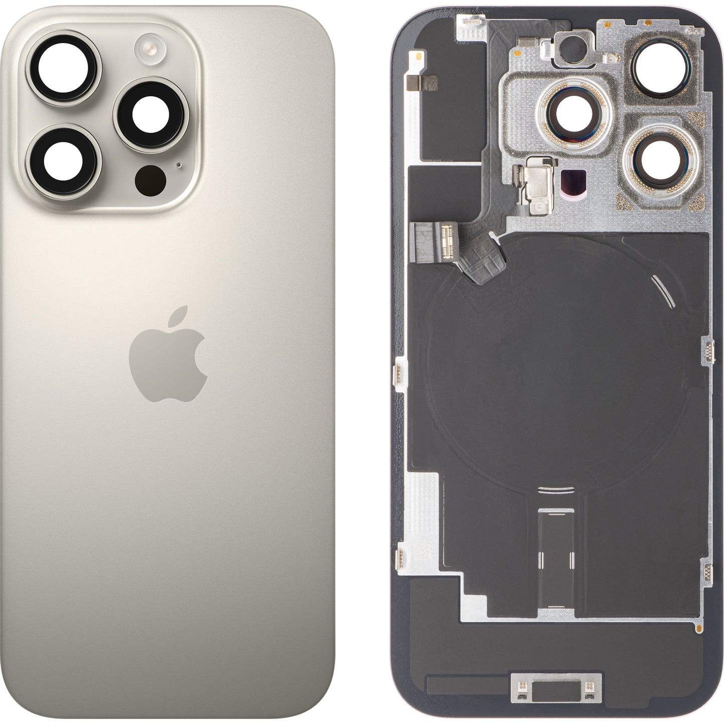 Apple iPhone 16 Pro Battery Cover, Beige (Natural Titanium), Premium Swap