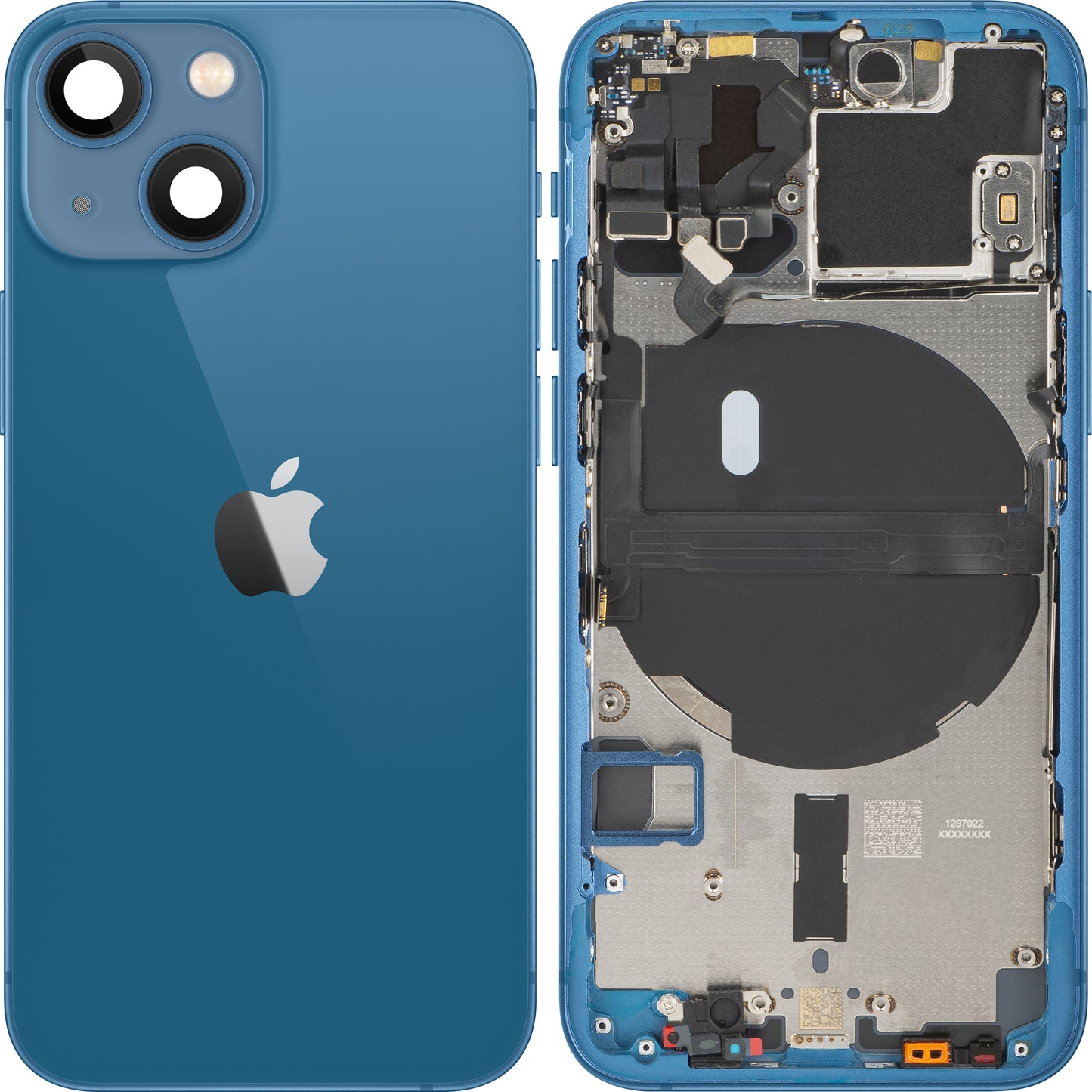 Coperchio Batteria Apple iPhone 13 mini, Con Scocca Centrale, Blu, Swap