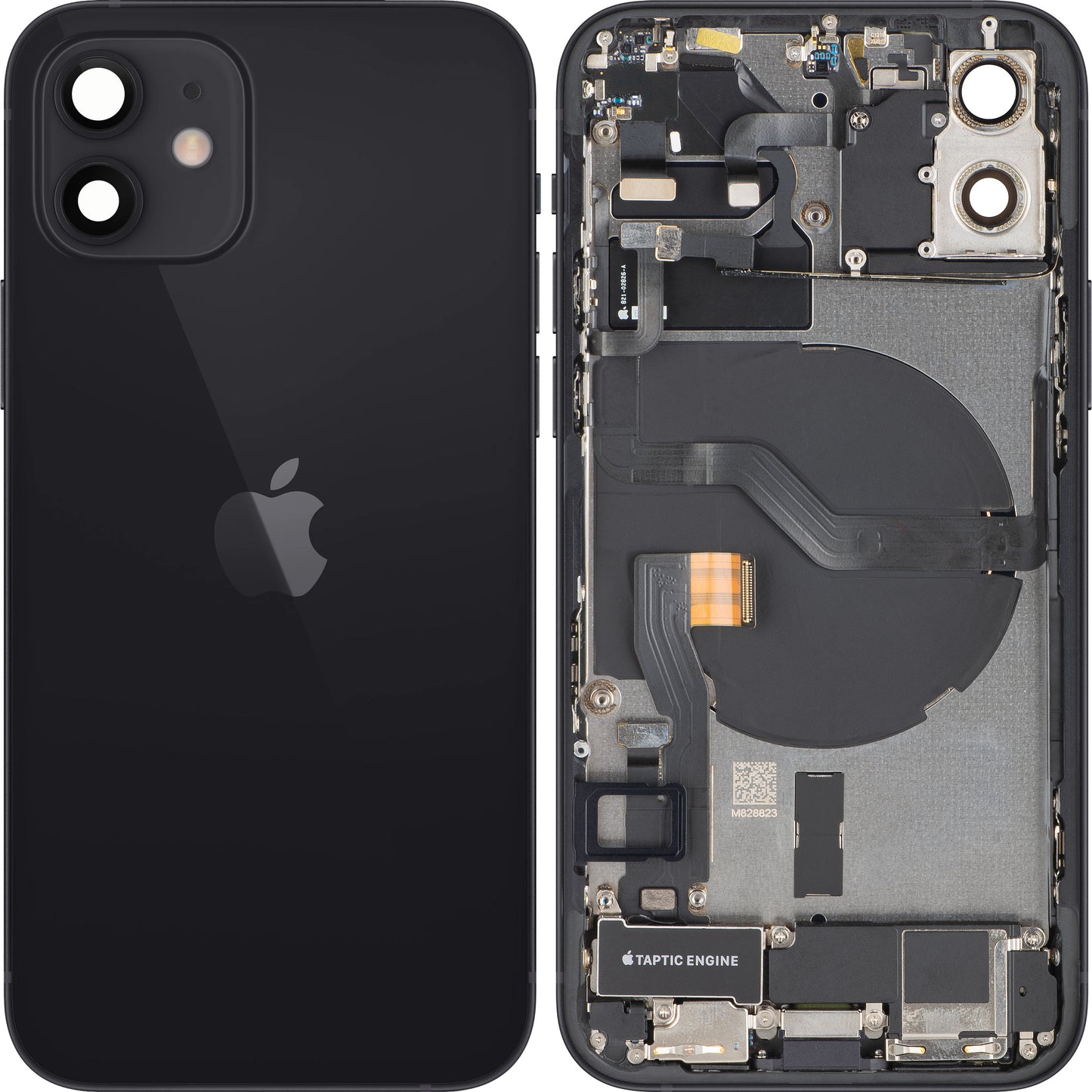 Coperchio Batteria Apple iPhone 12, Con Scocca Centrale, Completo di Parti, Nero, Swap