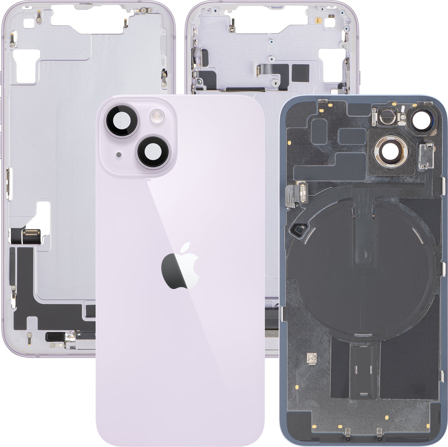 Coperchio Batteria Apple iPhone 14, Con Scocca Centrale, Completo di Parti, Viola, Swap