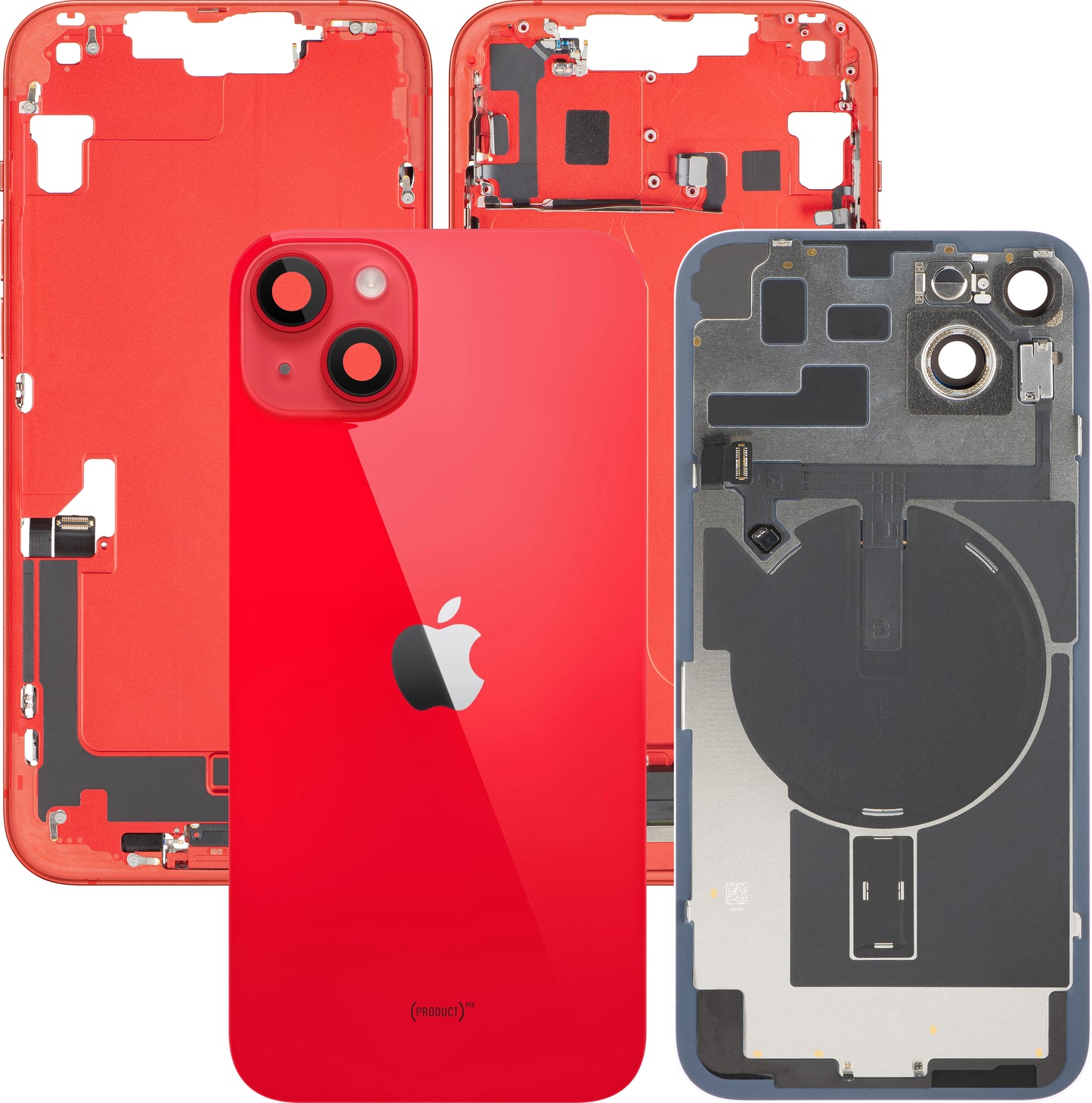 Coperchio Batteria Apple iPhone 14 Plus, Con Scocca Centrale, Completo di Parti, Rosso, Swap