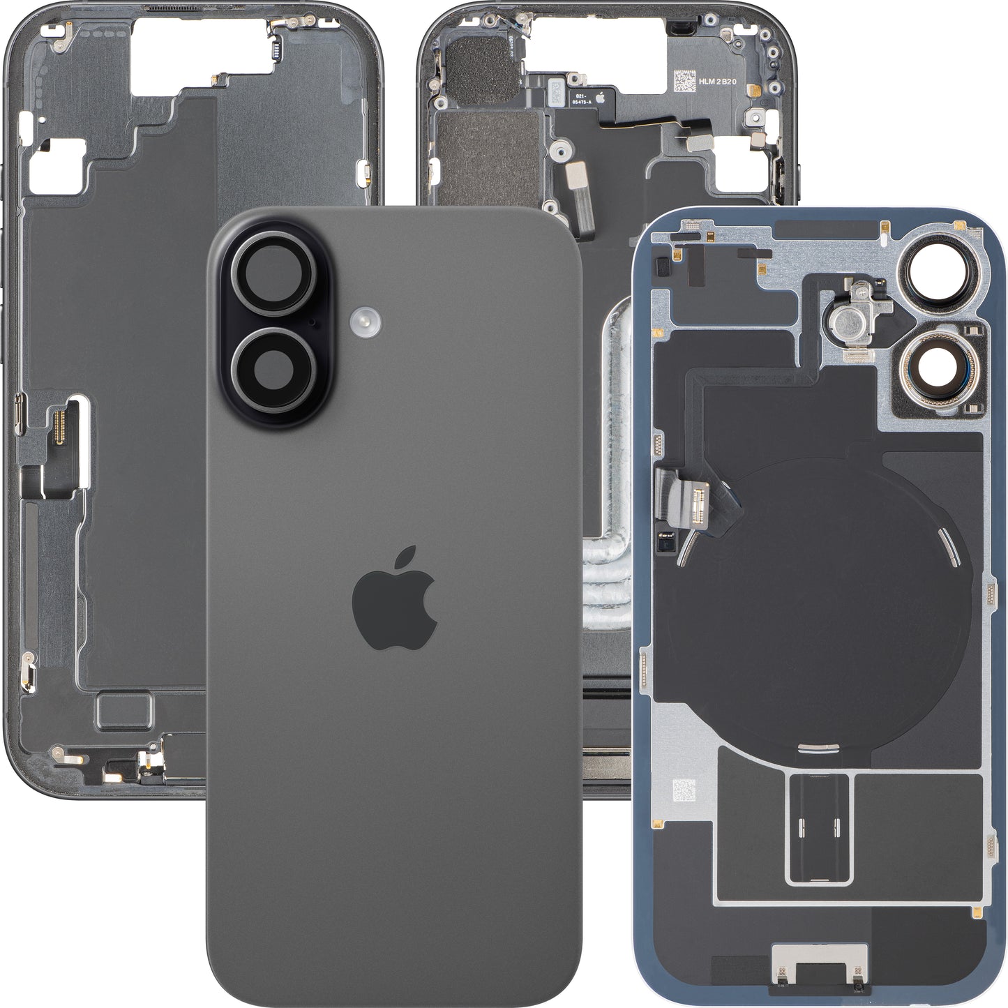 Coperchio Batteria Apple iPhone 17, Con Scocca Centrale, Full Parts, Nero, Swap