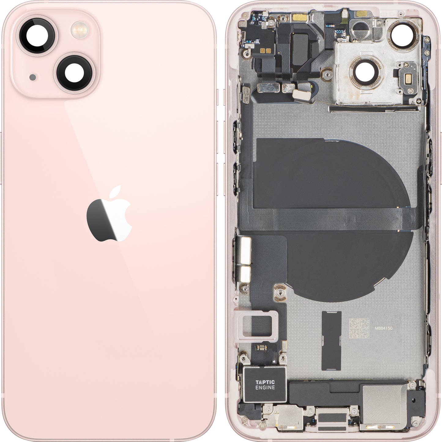 Copertura Batteria Apple iPhone 13, Con Scocca Centrale, Parti Complete, Rosa, Swap Premium
