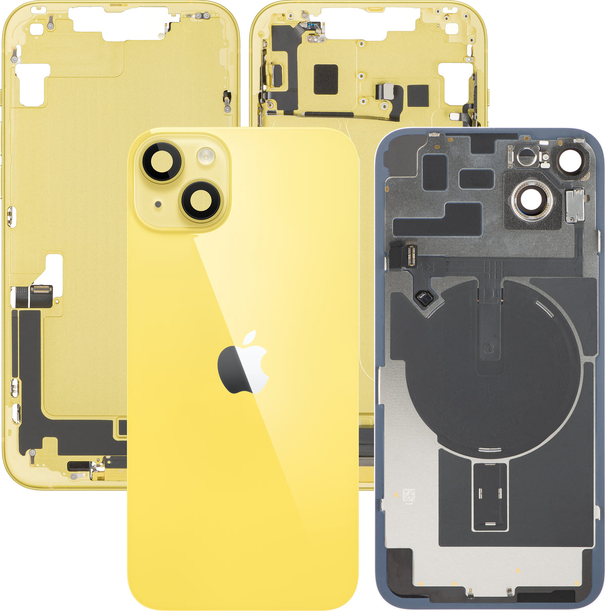 Copertura Batteria Apple iPhone 14 Plus, Con Scocca Centrale, Parti Complete, Giallo, Swap Premium