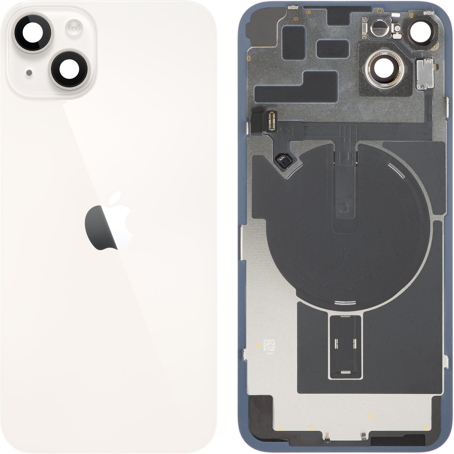 Coperchio Batteria Apple iPhone 14 Plus, Con Scocca Centrale, Completo di Parti, Bianco (Starlight), Swap