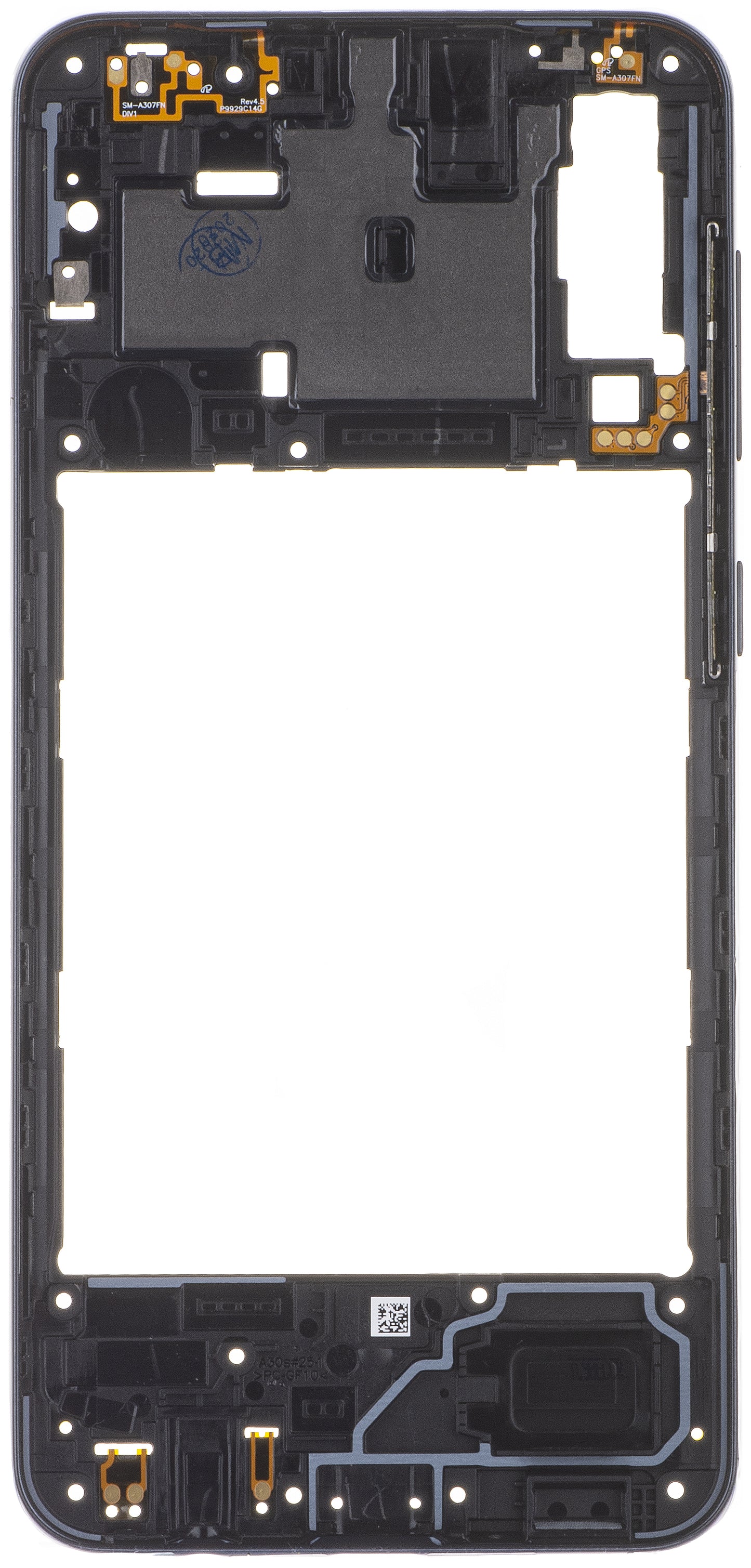 Scocca Centrale Samsung Galaxy A30s A307, Nera