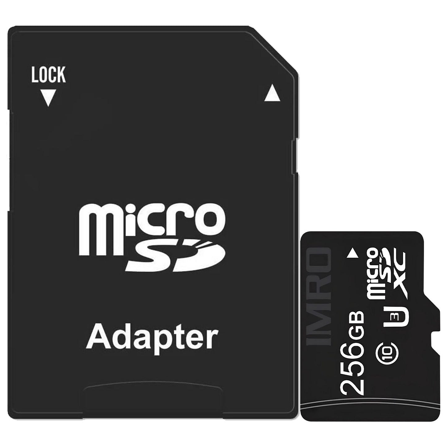 Scheda di memoria microSDXC Imro, 256Gb, Classe 10 / UHS-1 U3, con adattatore