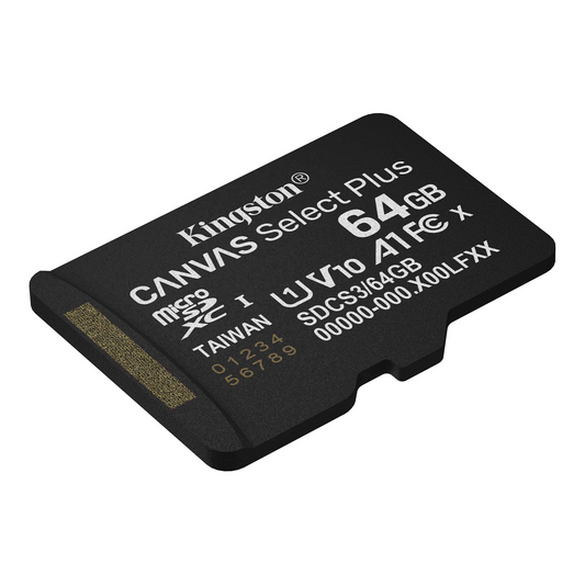 Scheda di Memoria microSDXC Kingston Canvas Select Plus Android A1, 64Gb, Classe 10 / UHS-1 U1 SDCS3/64GBSP