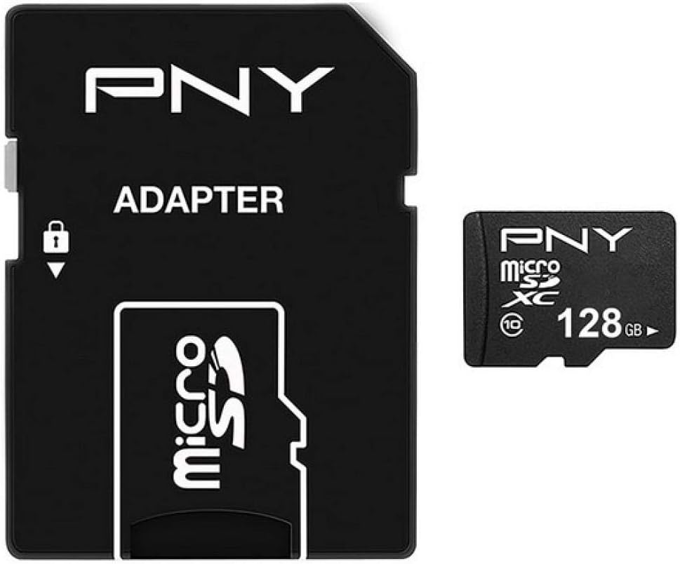 Scheda di Memoria microSDXC PNY Performance Plus, 128Gb, Classe 10, Con Adattatore P-SDU12810PPL-GE