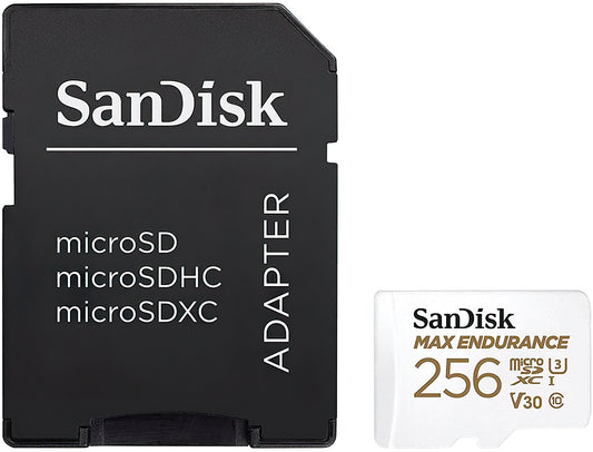 Scheda di Memoria microSDXC SanDisk High Endurance, 256Gb, Classe 10 / UHS-1 U3, Con Adattatore SDSQQNR-256G-GN6IA
