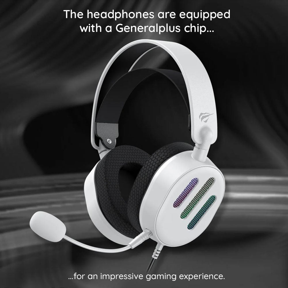 Cuffie Gaming USB HAVIT H2038U, RGB, 2m, Nere
