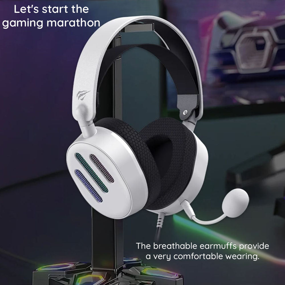 Cuffie Gaming USB HAVIT H2038U, RGB, 2m, Nere
