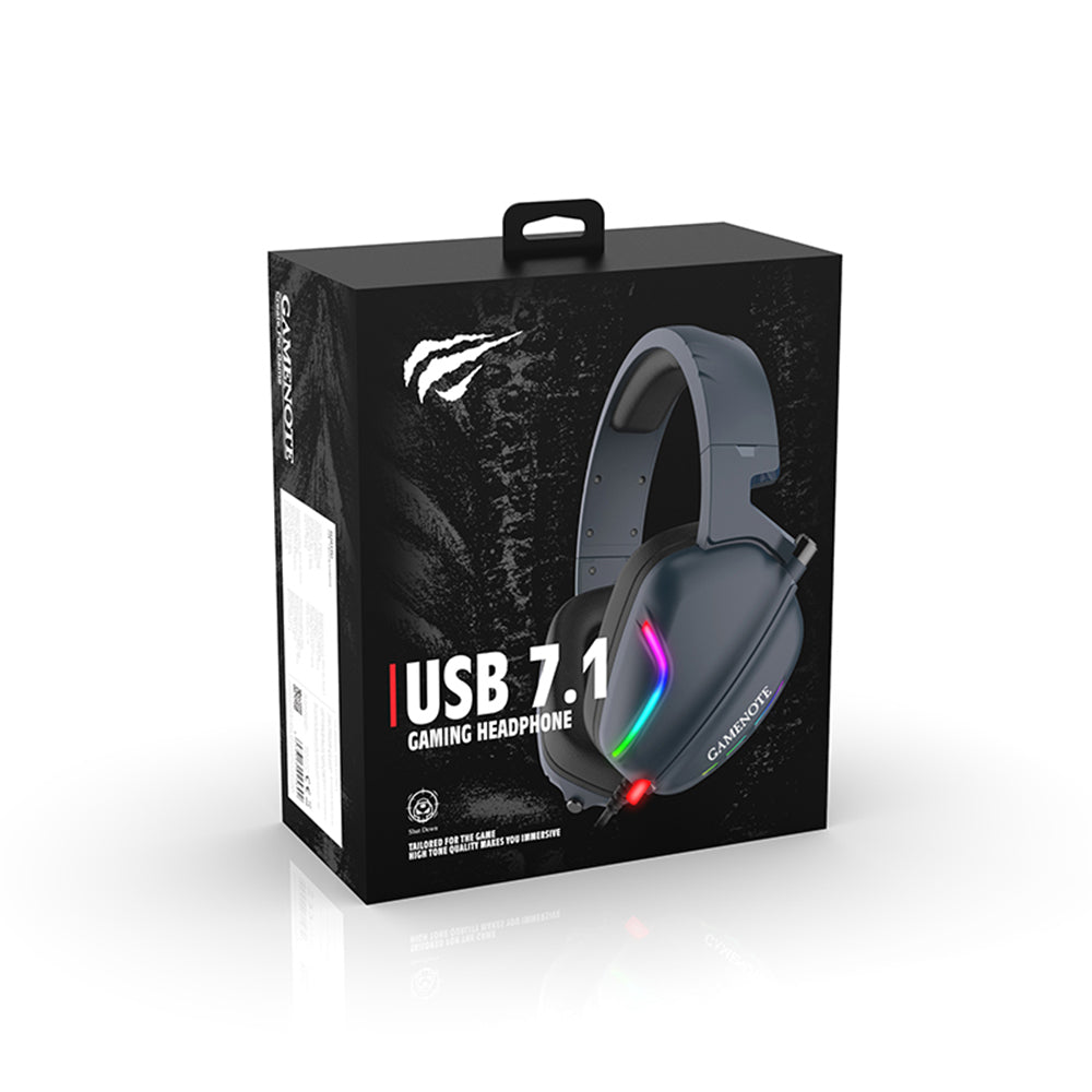 Cuffie Gaming USB HAVIT H2038U, RGB, 2m, Nere