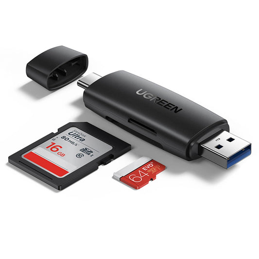 Lettore di schede USB / USB-C UGREEN CM304, SD - microSD, nero