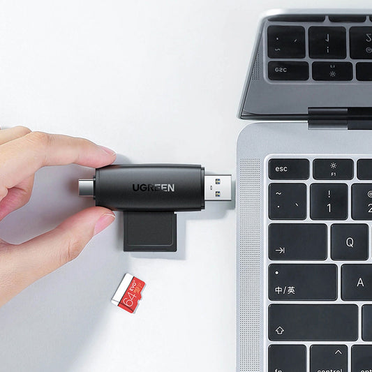 Lettore di schede USB / USB-C UGREEN CM304, SD - microSD, nero