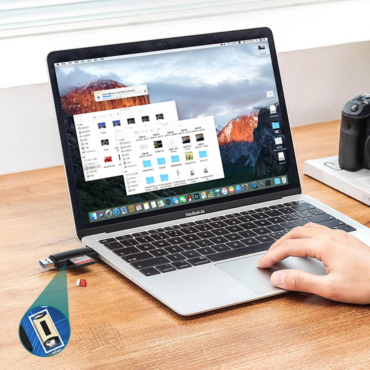 Lettore di schede USB / USB-C UGREEN CM304, SD - microSD, nero