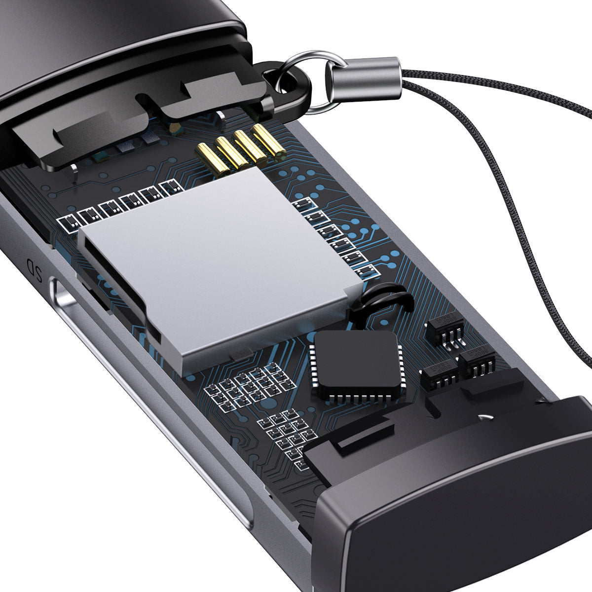 Baseus BS-OH069 Lettore di schede USB, SD - microSD, grigio WKQX060013