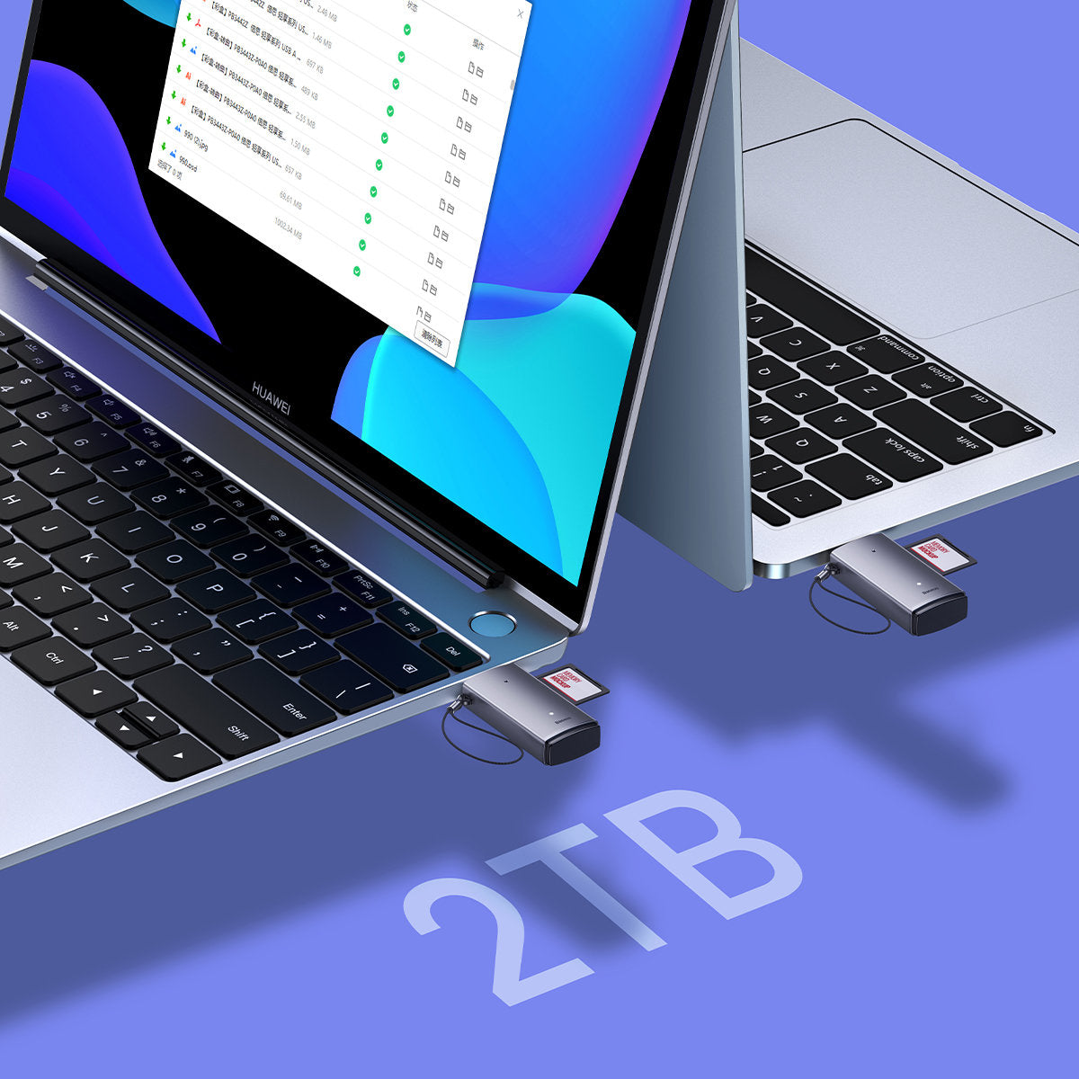 Baseus BS-OH069 Lettore di schede USB, SD - microSD, grigio WKQX060013