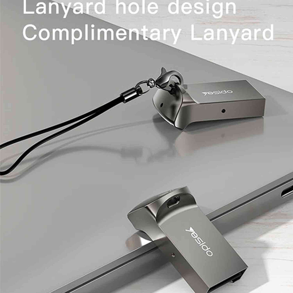 Lettore di schede USB Yesido GS20, microSD, Grigio