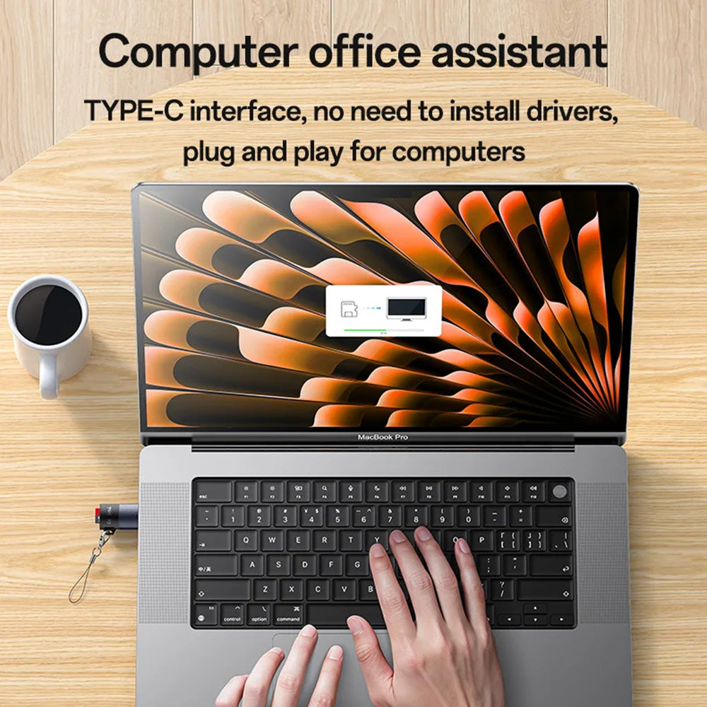 Lettore di schede USB-C Yesido GS37, microSD, Nero