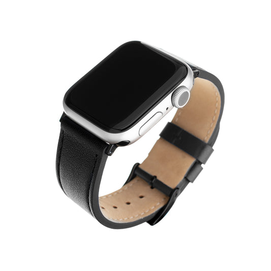 Cinturino Fixed Leather per Apple Watch 49mm / 46mm / 45mm / 44mm / 42mm Series, Nero