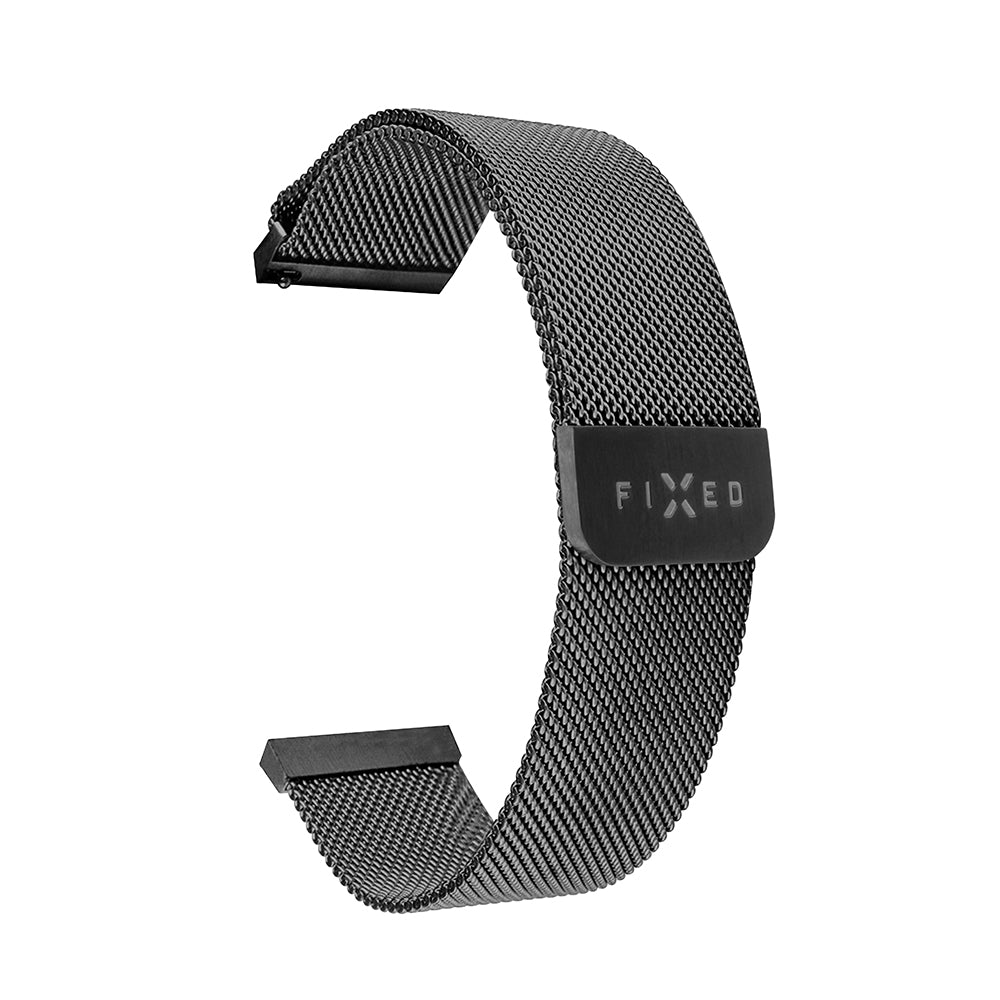 Cinturino Fixed Mesh per Huawei Watch / Garmin Watch Series, 18mm, Nero