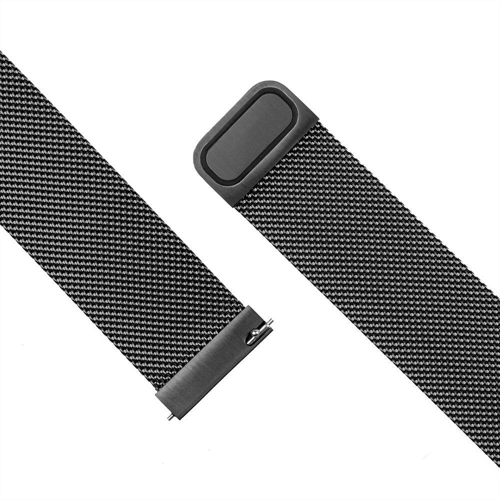 Cinturino Fixed Mesh per Huawei Watch / Garmin Watch Series, 18mm, Nero